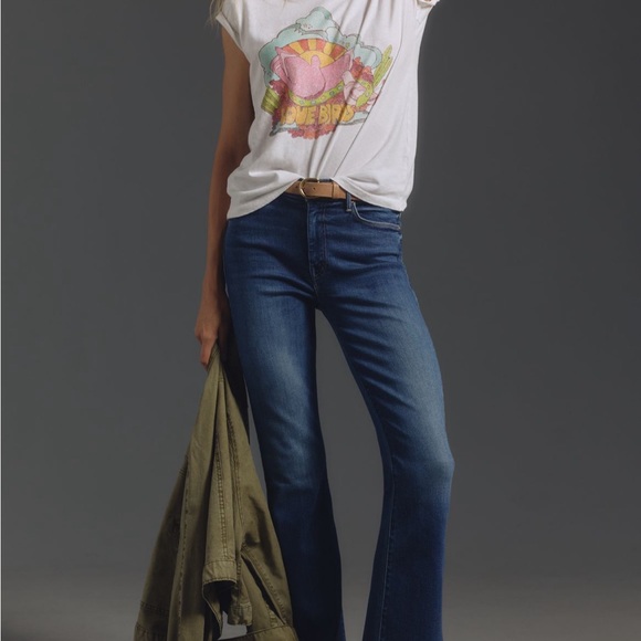 MOTHER Dark Blue Flare Jeans - Picture 1 of 8